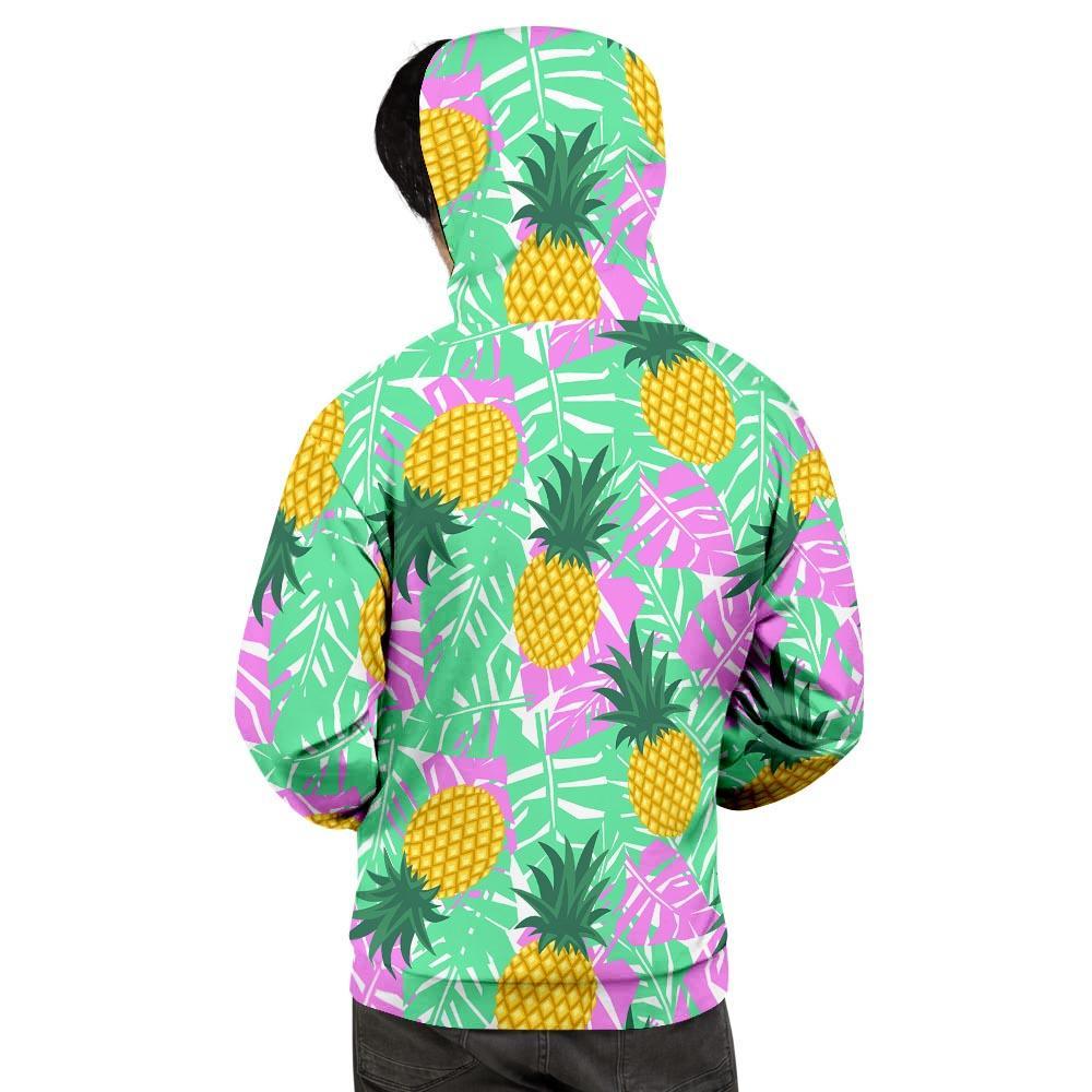 Pineapple Print Men's Hoodie-grizzshop