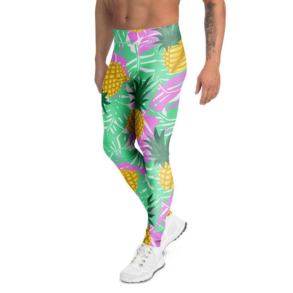 Pineapple Print Men's Leggings-grizzshop