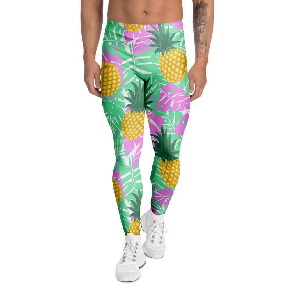 Pineapple Print Men's Leggings-grizzshop