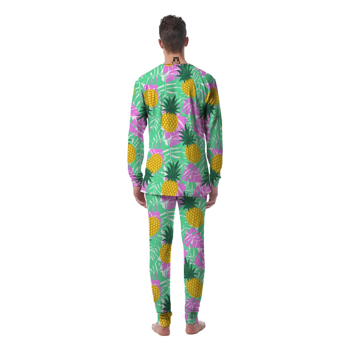 Pineapple Print Men's Pajamas-grizzshop