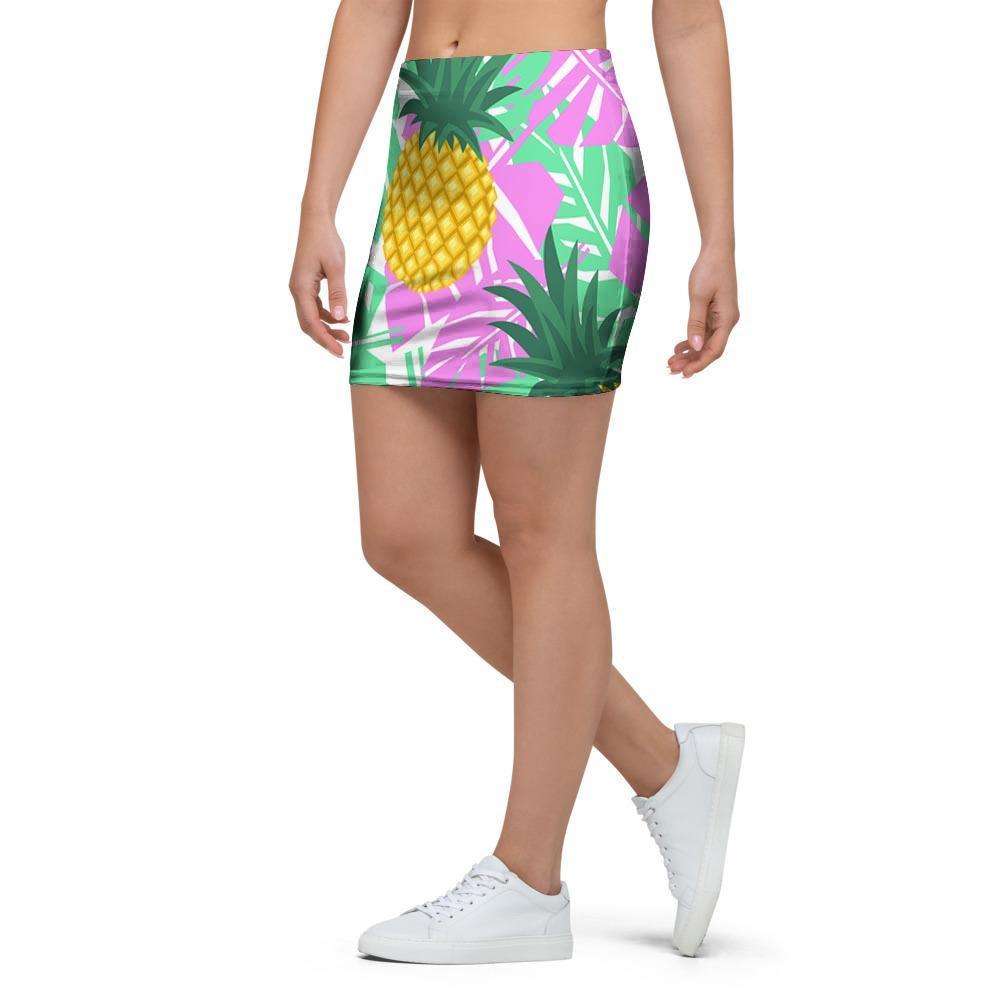 Pineapple Print Mini Skirt-grizzshop