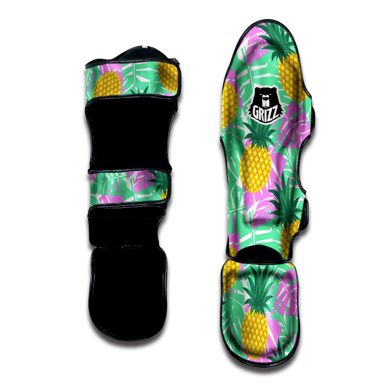 Pineapple Print Muay Thai Shin Guard-grizzshop