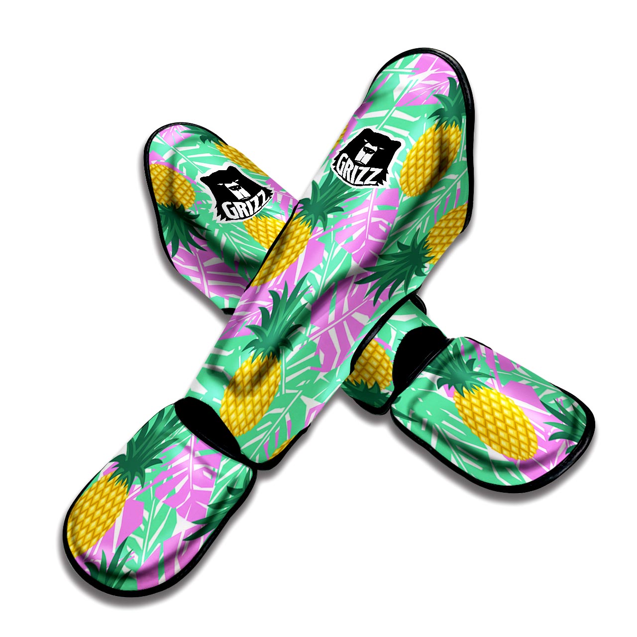 Pineapple Print Muay Thai Shin Guard-grizzshop