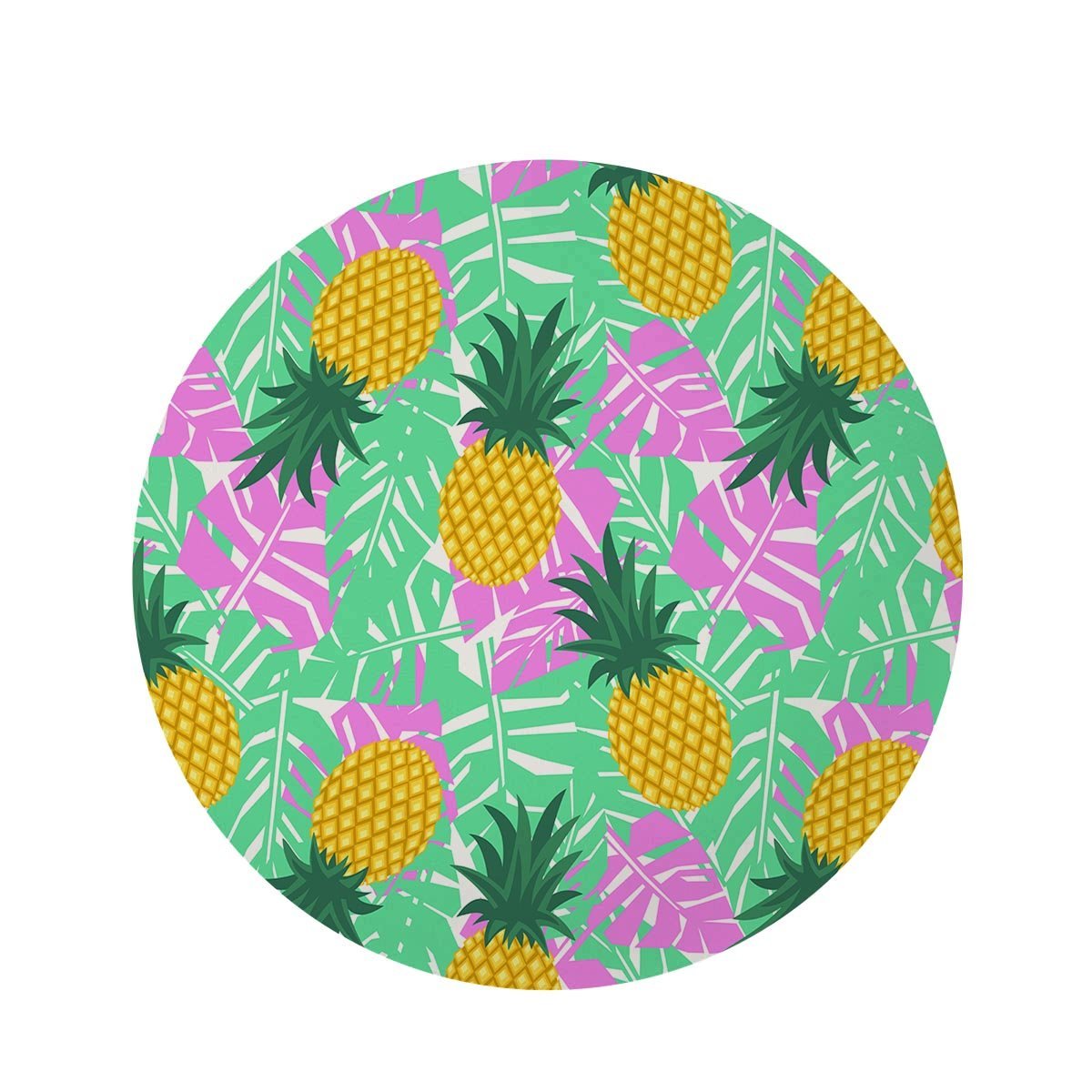 Pineapple Print Round Rug-grizzshop