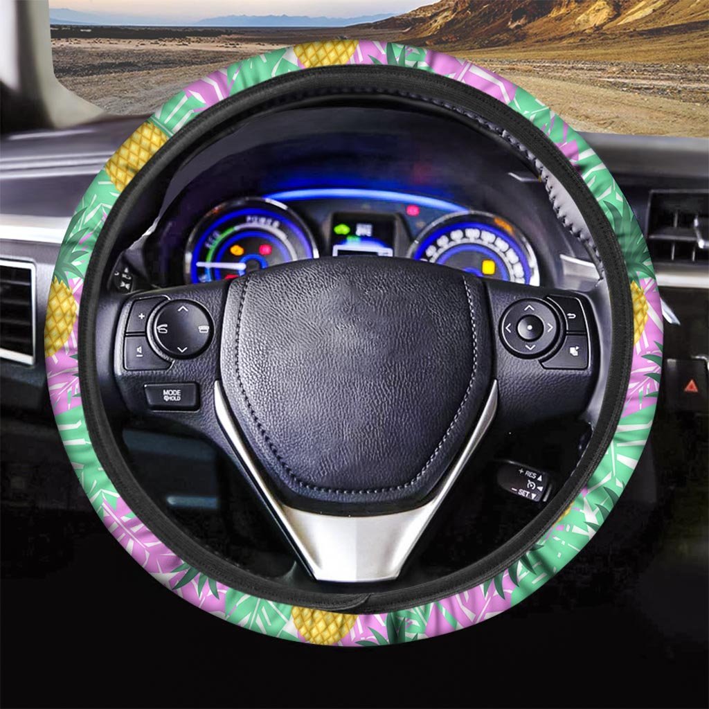 Pineapple Print Steering Wheel Cover-grizzshop