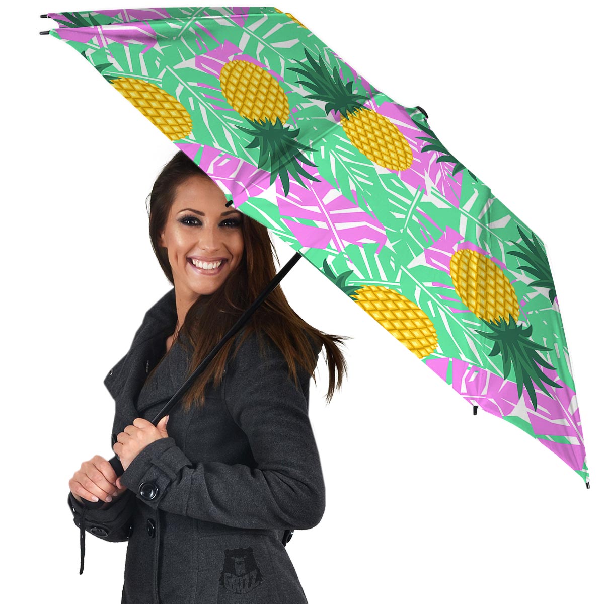 Pineapple Print Umbrella-grizzshop