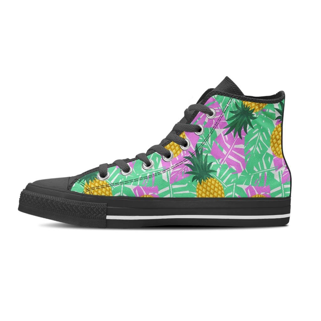 Pineapple Print Women's High Top Shoes-grizzshop
