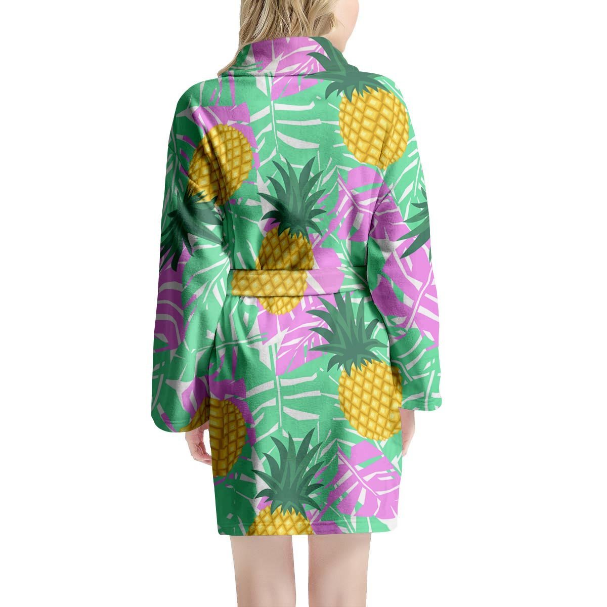 Pineapple Print Women's Robe-grizzshop