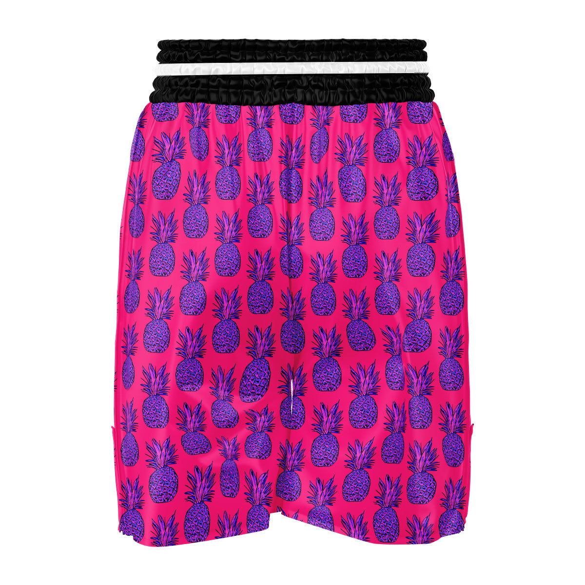 Pineapple Purple Print Pattern Boxing Shorts-grizzshop