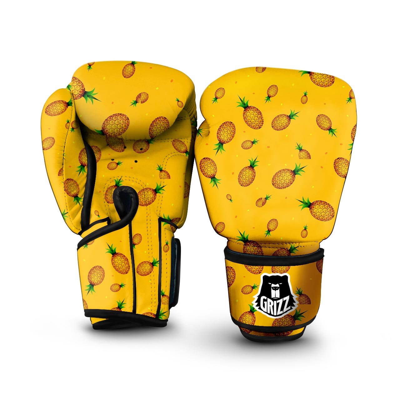 Pineapple Sand Beach Print Pattern Boxing Gloves-grizzshop