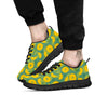 Pineapple Sliced Print Pattern Black Sneaker-grizzshop