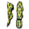 Pineapple Striped Yellow Print Pattern Muay Thai Shin Guards-grizzshop