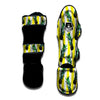 Pineapple Striped Yellow Print Pattern Muay Thai Shin Guards-grizzshop