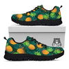 Pineapple Summer Print Pattern Black Sneaker-grizzshop