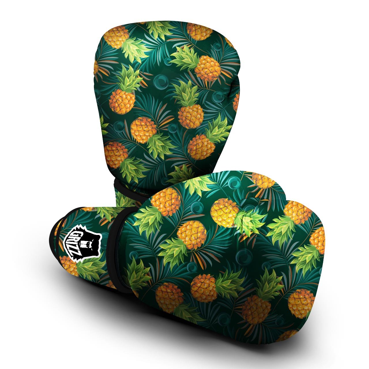 Pineapple Summer Print Pattern Boxing Gloves-grizzshop