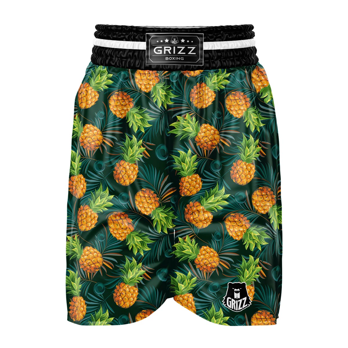 Pineapple Summer Print Pattern Boxing Shorts-grizzshop