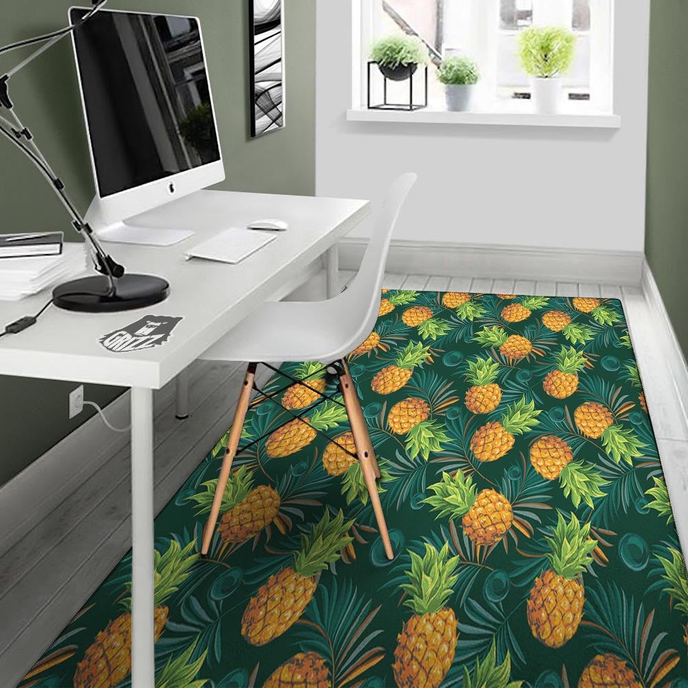 Pineapple Summer Print Pattern Floor Mat-grizzshop