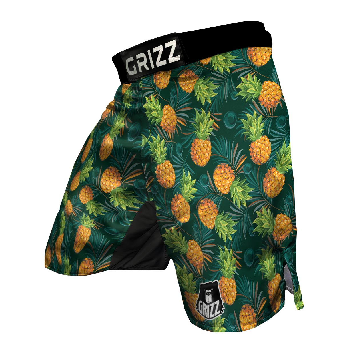 Pineapple Summer Print Pattern MMA Shorts-grizzshop