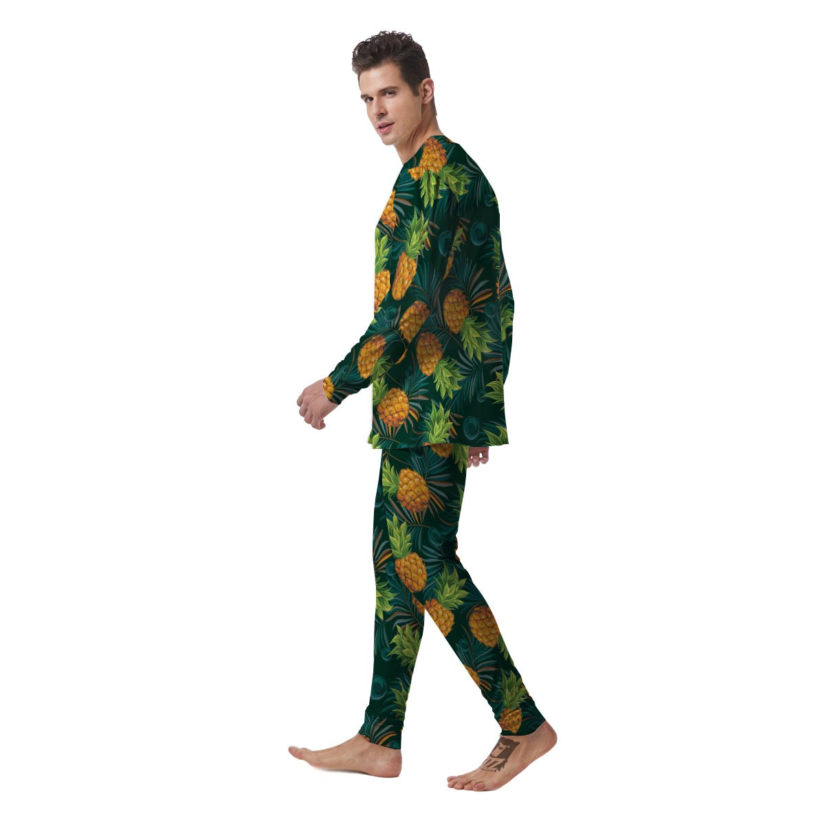 Pineapple Summer Print Pattern Men's Pajamas-grizzshop