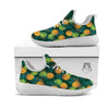 Pineapple Summer Print Pattern White Athletic Shoes-grizzshop