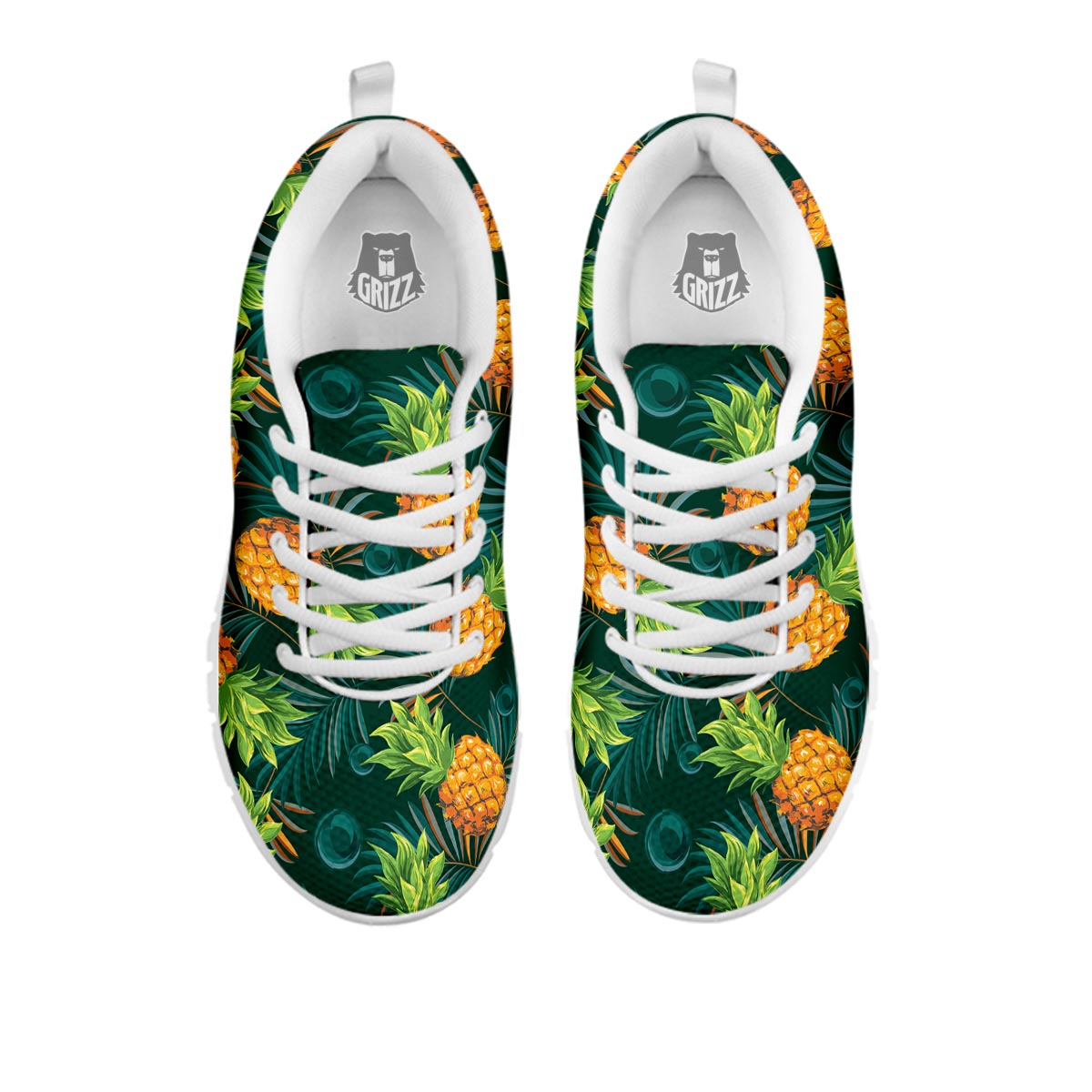Pineapple Summer Print Pattern White Sneaker-grizzshop