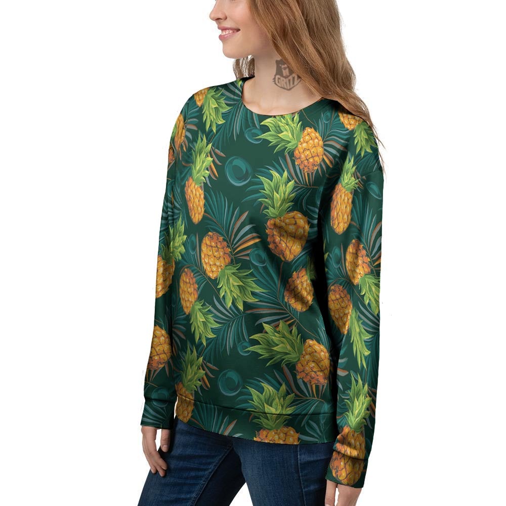 Pineapple Summer Print Pattern Women's Sweatshirt-grizzshop