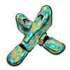 Pineapple Tropical Teal Print Pattern Muay Thai Shin Guards-grizzshop