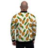 Pineapple White Print Pattern Men's Bomber Jacket-grizzshop