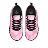 Pineapple White Summer Pink Print Pattern Black Sneaker-grizzshop