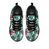 Pineapple White Tropical Print Pattern Black Sneaker-grizzshop