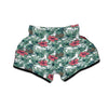 Pineapple White Tropical Print Pattern Muay Thai Boxing Shorts-grizzshop