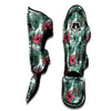 Pineapple White Tropical Print Pattern Muay Thai Shin Guards-grizzshop