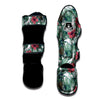 Pineapple White Tropical Print Pattern Muay Thai Shin Guards-grizzshop