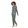 Pineapple White Tropical Print Pattern Women's Pajamas-grizzshop