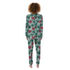 Pineapple White Tropical Print Pattern Women's Pajamas-grizzshop