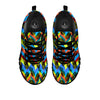 Pineapple Zigzag Print Pattern Black Sneaker-grizzshop