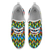 Pineapple Zigzag Print Pattern White Athletic Shoes-grizzshop