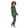 Pineapple Zigzag Print Pattern Women's Pajamas-grizzshop