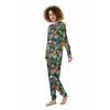 Pineapples Tropical Print Pattern Women's Pajamas-grizzshop