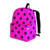 Pink And Black Polka Dot Backpack-grizzshop