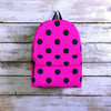 Pink And Black Polka Dot Backpack-grizzshop