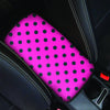 Pink And Black Polka Dot Car Console Cover-grizzshop