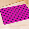 Pink And Black Polka Dot Door Mat-grizzshop