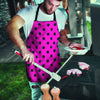 Pink And Black Polka Dot Men's Apron-grizzshop