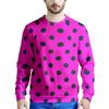 Pink And Black Polka Dot Men's Sweatshirt-grizzshop