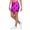 Pink And Black Polka Dot Mini Skirt-grizzshop