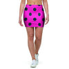 Pink And Black Polka Dot Mini Skirt-grizzshop