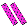 Pink And Black Polka Dot Seat Belt Cover-grizzshop