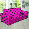 Pink And Black Polka Dot Sofa Cover-grizzshop