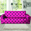 Pink And Black Polka Dot Sofa Cover-grizzshop